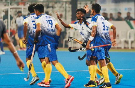Rajdhani Royals vs Nyayadhani Knights, Match 1 of the Chhattisgarh Hockey League 2026, at Sardar Vallabhbhai Patel International Hockey Stadium, Raipur, on 22 October 2026.